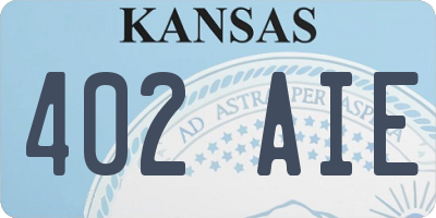 KS license plate 402AIE