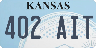 KS license plate 402AIT