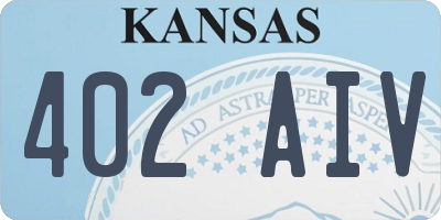 KS license plate 402AIV
