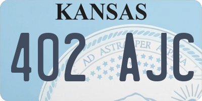 KS license plate 402AJC
