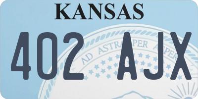 KS license plate 402AJX