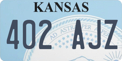 KS license plate 402AJZ