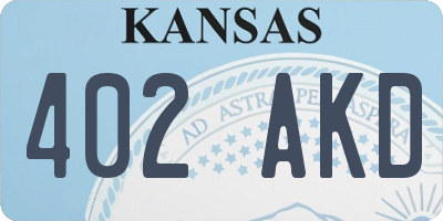 KS license plate 402AKD