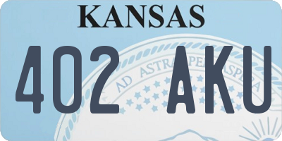 KS license plate 402AKU