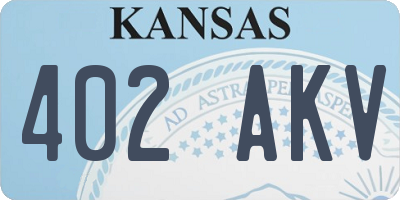 KS license plate 402AKV