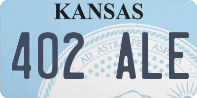 KS license plate 402ALE