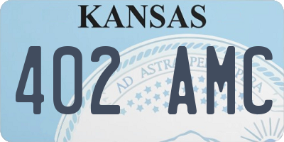 KS license plate 402AMC