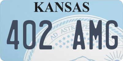 KS license plate 402AMG