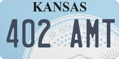 KS license plate 402AMT