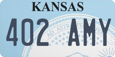 KS license plate 402AMY