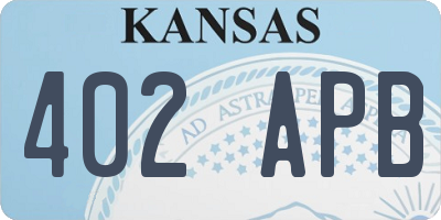 KS license plate 402APB