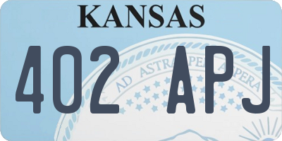 KS license plate 402APJ