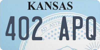 KS license plate 402APQ