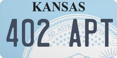 KS license plate 402APT