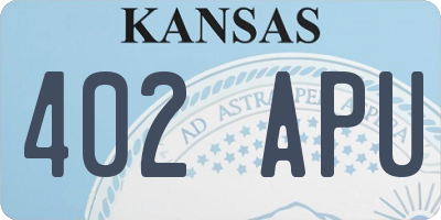 KS license plate 402APU