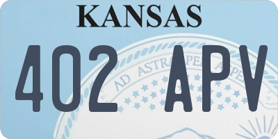 KS license plate 402APV