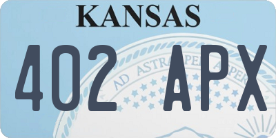KS license plate 402APX