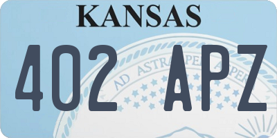 KS license plate 402APZ
