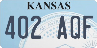 KS license plate 402AQF