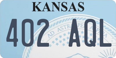 KS license plate 402AQL