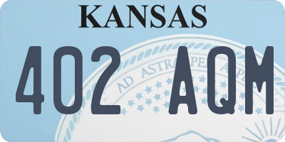 KS license plate 402AQM