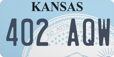 KS license plate 402AQW