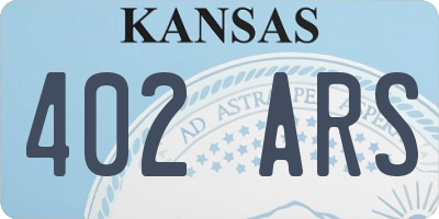 KS license plate 402ARS