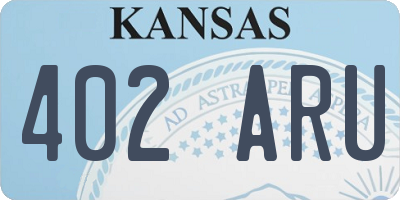 KS license plate 402ARU