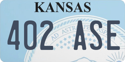 KS license plate 402ASE