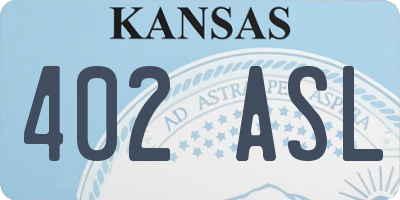 KS license plate 402ASL
