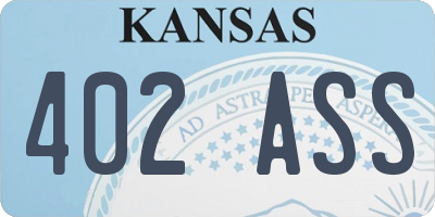 KS license plate 402ASS