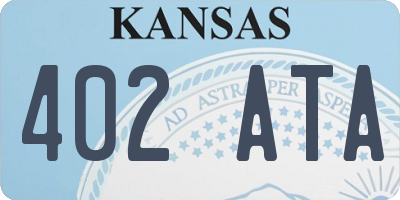 KS license plate 402ATA