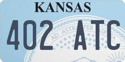 KS license plate 402ATC