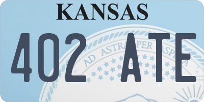 KS license plate 402ATE