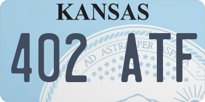 KS license plate 402ATF