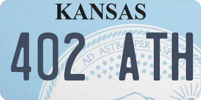 KS license plate 402ATH