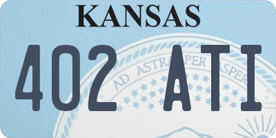 KS license plate 402ATI