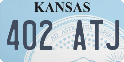 KS license plate 402ATJ