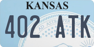 KS license plate 402ATK