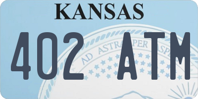KS license plate 402ATM
