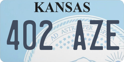KS license plate 402AZE