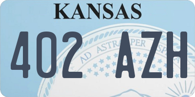 KS license plate 402AZH