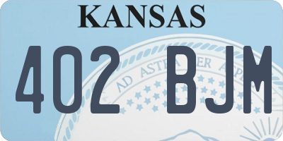 KS license plate 402BJM