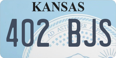 KS license plate 402BJS