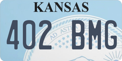 KS license plate 402BMG