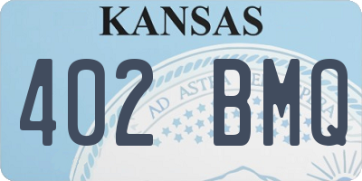 KS license plate 402BMQ
