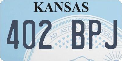 KS license plate 402BPJ