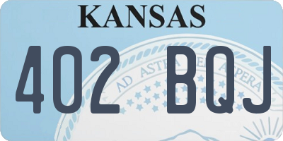 KS license plate 402BQJ