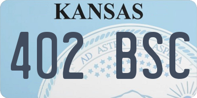 KS license plate 402BSC