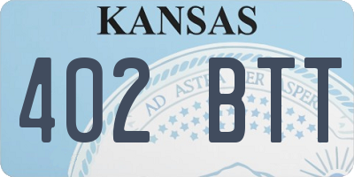 KS license plate 402BTT